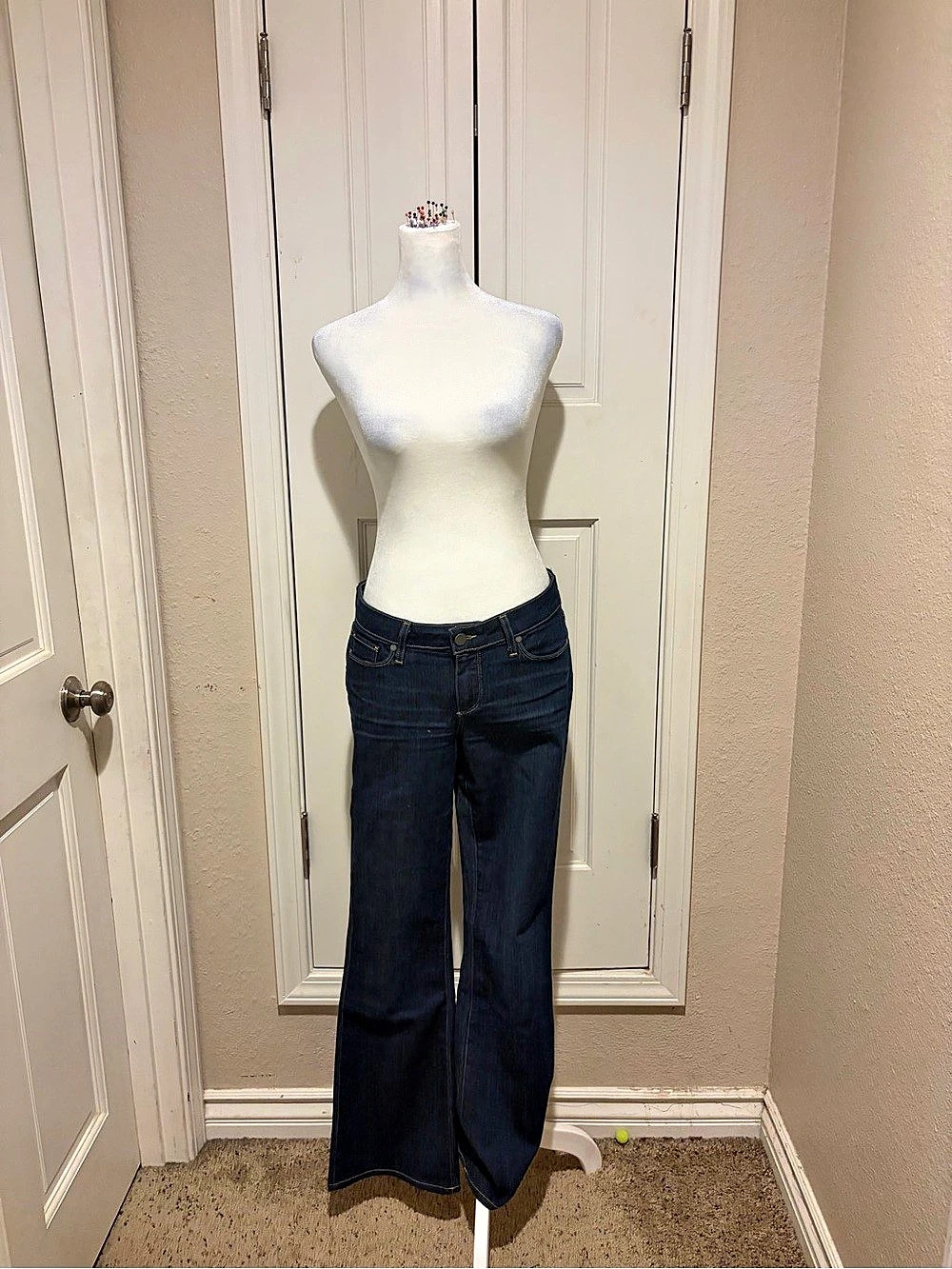 Paige Wide Leg Jeans in Blue Like New